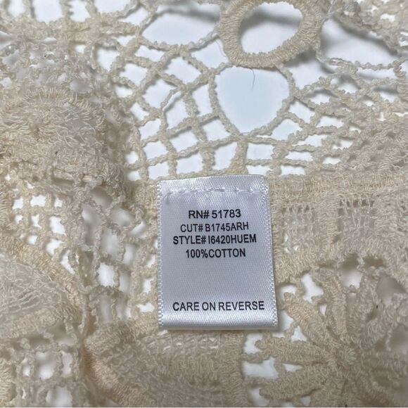 Maurices 100% Cotton Crochet Boho Hippie Vest Festival Women's Size Small - Picture 12 of 14